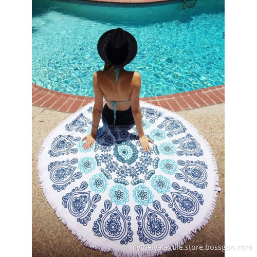 2017 new 100 % cotton Round BeachTowels High quality best price